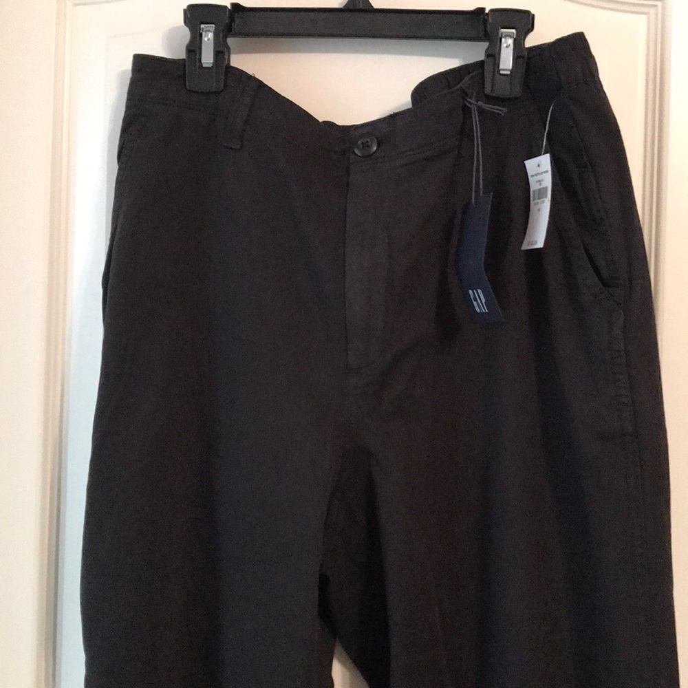 New! Gap Black Twill Joggers size 10
